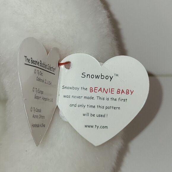 Ty Beanie Buddy Plush Snowboy Snowman Retired‎ Stuffed Animal Toy 1999 15" - Picture 4 of 14